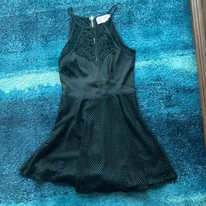 Black fit and flare dress